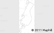 Blank Simple Map of Lake Kivu, cropped outside, no labels