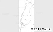 Blank Simple Map of Lake Kivu, cropped outside