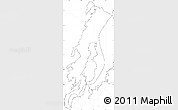 Blank Simple Map of Lake Kivu, no labels