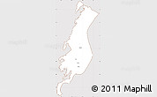 Classic Style Simple Map of Lake Kivu, cropped outside