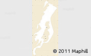 Classic Style Simple Map of Lake Kivu, single color outside