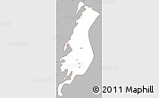 Gray Simple Map of Lake Kivu, cropped outside