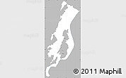 Gray Simple Map of Lake Kivu, single color outside