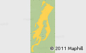 Savanna Style Simple Map of Lake Kivu, single color outside