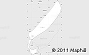 Silver Style Simple Map of Lake Mweru