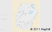 Classic Style 3D Map of Bukama, single color outside