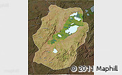 Satellite 3D Map of Bukama, darken