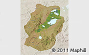 Satellite 3D Map of Bukama, lighten