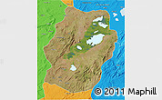 Satellite 3D Map of Bukama, political outside