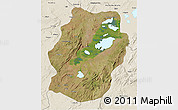 Satellite 3D Map of Bukama, shaded relief outside