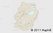 Shaded Relief 3D Map of Bukama, cropped outside
