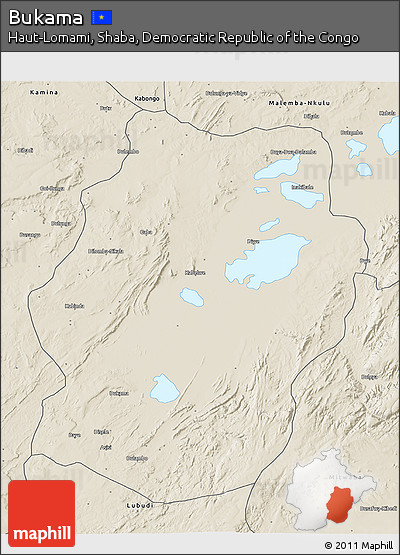 Shaded Relief 3D Map of Bukama