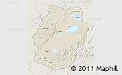 Shaded Relief 3D Map of Bukama, lighten