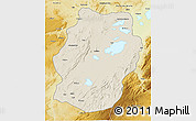 Shaded Relief 3D Map of Bukama, physical outside