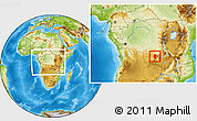Physical Location Map of Bukama, within the entire country