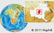 Physical Location Map of Bukama, highlighted grandparent region