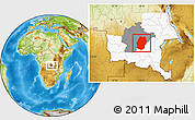Physical Location Map of Bukama, highlighted parent region, highlighted grandparent region