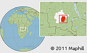 Savanna Style Location Map of Bukama, highlighted parent region