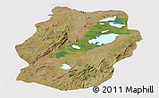 Satellite Panoramic Map of Bukama, cropped outside