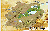 Satellite Panoramic Map of Bukama, physical outside