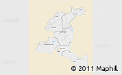 Classic Style 3D Map of Haut-Shaba, single color outside
