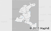 Gray 3D Map of Haut-Shaba, single color outside
