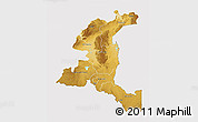 Physical 3D Map of Haut-Shaba, cropped outside