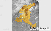 Physical 3D Map of Haut-Shaba, desaturated