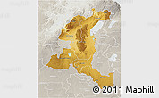 Physical 3D Map of Haut-Shaba, lighten, semi-desaturated