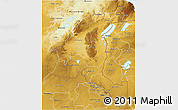 Physical 3D Map of Haut-Shaba