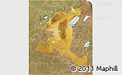 Physical 3D Map of Haut-Shaba, satellite outside