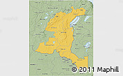 Savanna Style 3D Map of Haut-Shaba