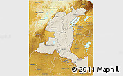 Shaded Relief 3D Map of Haut-Shaba, physical outside