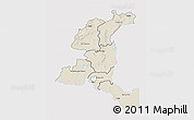 Shaded Relief 3D Map of Haut-Shaba, single color outside
