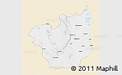 Classic Style 3D Map of Kasenga, single color outside
