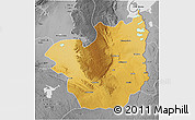 Physical 3D Map of Kasenga, desaturated