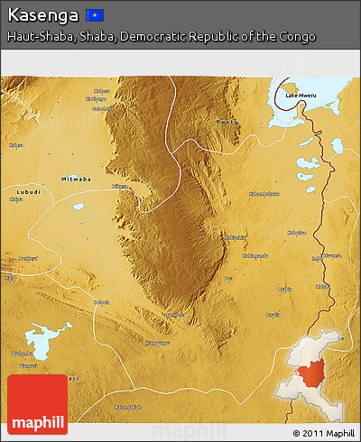 Physical 3D Map of Kasenga