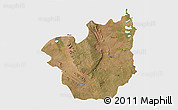 Satellite 3D Map of Kasenga, single color outside