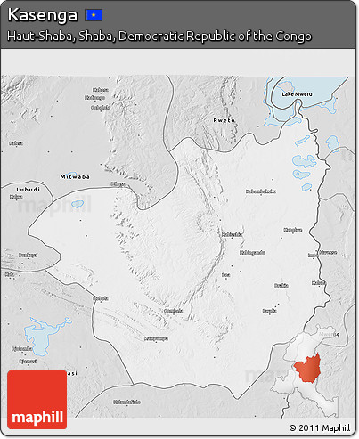 Silver Style 3D Map of Kasenga