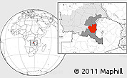 Blank Location Map of Kasenga, highlighted parent region, highlighted grandparent region