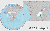 Gray Location Map of Kasenga, highlighted parent region, highlighted grandparent region, within the entire country
