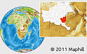Physical Location Map of Kasenga, highlighted grandparent region