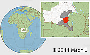 Savanna Style Location Map of Kasenga, highlighted parent region, highlighted grandparent region