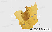 Physical Map of Kasenga, single color outside