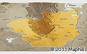 Physical Panoramic Map of Kasenga, semi-desaturated