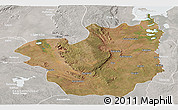 Satellite Panoramic Map of Kasenga, lighten, semi-desaturated
