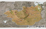 Satellite Panoramic Map of Kasenga, semi-desaturated