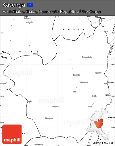 Blank Simple Map of Kasenga