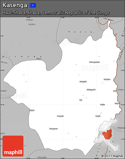 Gray Simple Map of Kasenga
