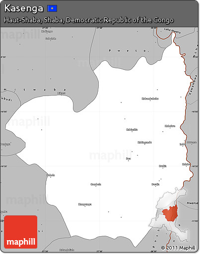 Gray Simple Map of Kasenga